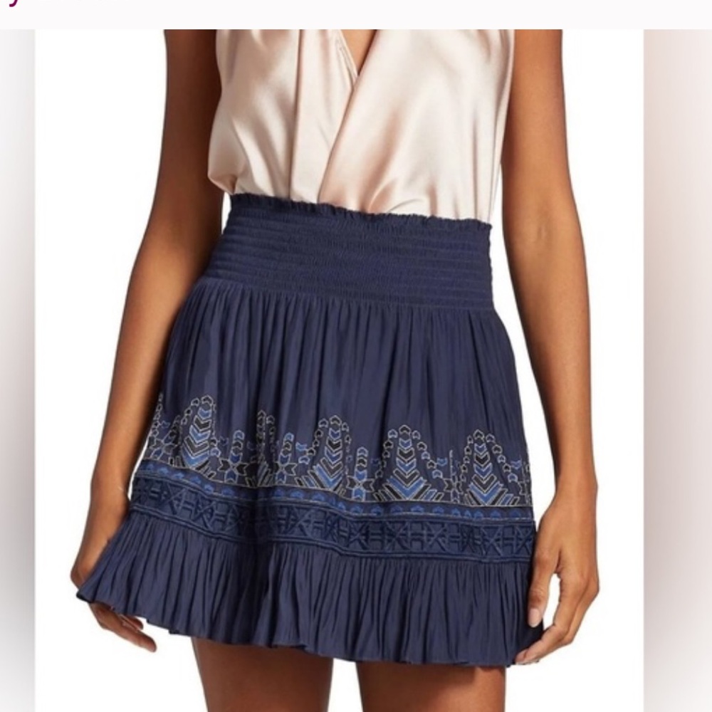 RAMY Brook Cali embroidered skirt, size Small